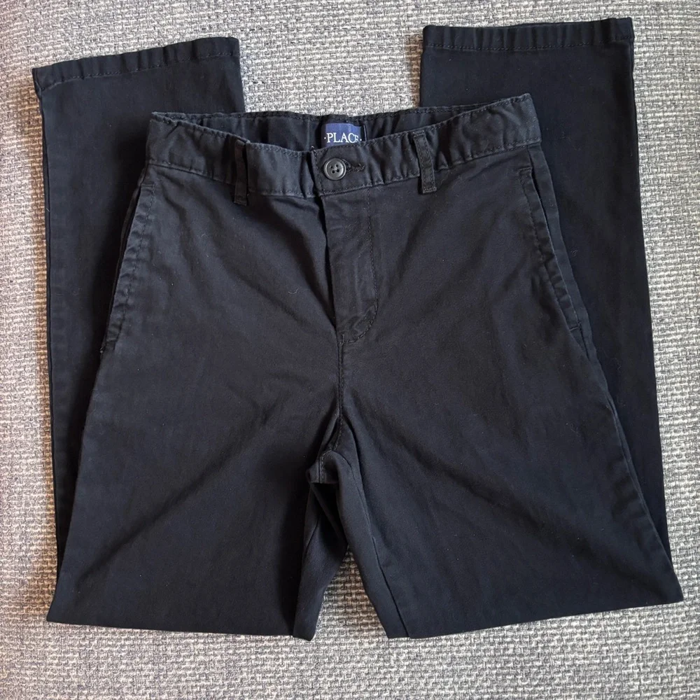 Children’s Place Black Stretch Chino Pants Kids Size 10 Twill